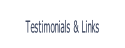 Testimonials & Links.