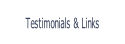 Testimonials & Links.