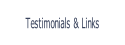 Testimonials & Links.